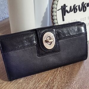 Coach Black Leather Women's Wallet